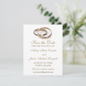 組み込みリングや輪日付の保存招待状 セーブザデート (スタンド正面)