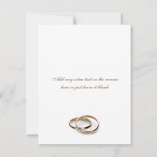 組み込みリングや輪日付の保存招待状 セーブザデート (裏面)