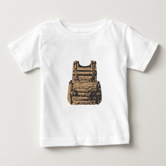組み込み体鎧 ベビーTシャツ (正面)