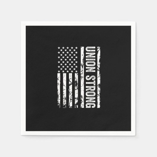 組合労働者の権利 – Union Strong - Union Thug スタンダードカクテルナプキン (正面)