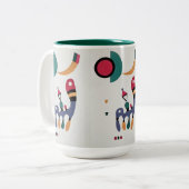組成バイオモルフィックアブストラクション – Kandinsky ツートーンマグカップ (正面左)