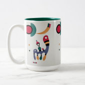 組成バイオモルフィックアブストラクション – Kandinsky ツートーンマグカップ (左)