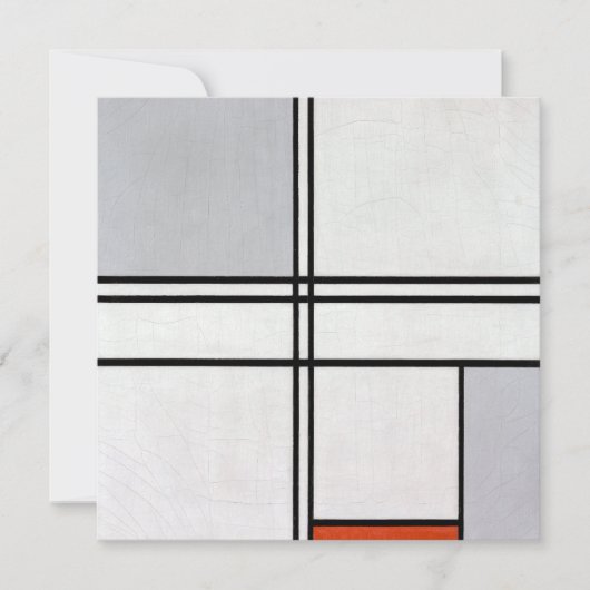 組成(No.1)灰色 – 赤 |ピートモンドリアン | (正面)