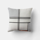 組成(No.1)灰色 – 赤 |ピートモンドリアン | クッション (裏面)