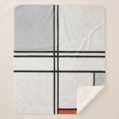 組成(No.1)灰色 – 赤 |ピートモンドリアン | シェルパブランケット (正面)