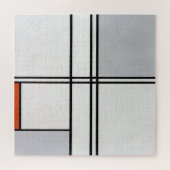 組成(No.1)灰色 – 赤 |ピートモンドリアン | ジグソーパズル (横)