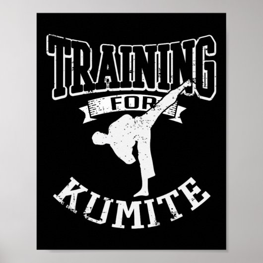 組手 MMA 空手 テコンドー 武術 トレーニング A ポスター (正面)