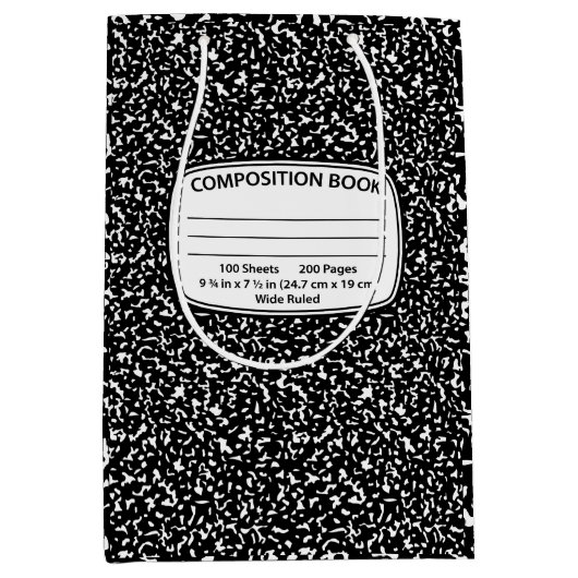 組版ノートブック抱き枕 ミディアムペーパーバッグ (正面)