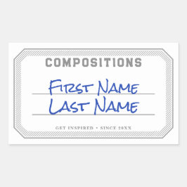 組版パーソナライズされたブックラベルのクリーンシール 長方形シール