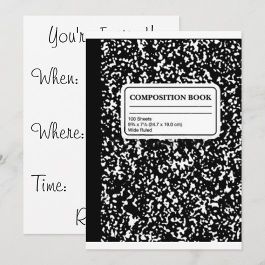 組版ブック/学生先生 招待状 (正面/裏面)