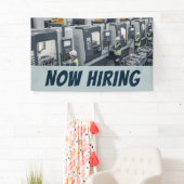 組立ラインの機械作業者がバナーを採用 横断幕 (インサイチュ)