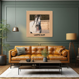 組紐を持つ金属製の戦争アートおもしろい馬 メタルプリント