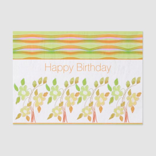 組織のパーソナかわいらしライズハッピーバースデー 薄葉紙 (正面)