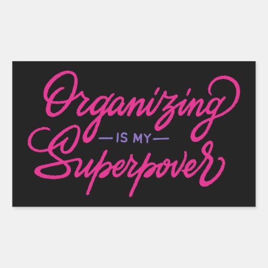 組織は私の超大国だ 長方形シール (正面)