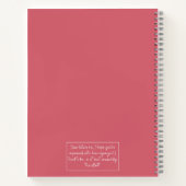 組織化されたエレガント女性向けのキュート&ダイアリーノート ノートブック (裏面)