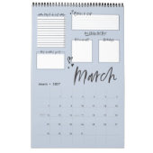 組織化されたカやる気を起こさせるオス月例計画 カレンダー (3月 2027)