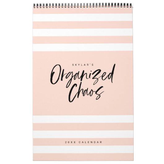 組織化されたカやる気を起こさせるオス月例計画 カレンダー (カバー)