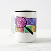 組織学者ギフト拡大細胞デザイン2トーン ツートーンマグカップ (正面左)