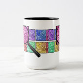 組織学者ギフト拡大細胞デザイン2トーン ツートーンマグカップ (中央)