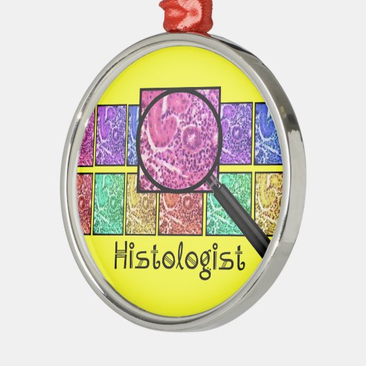 組織学者ギフト拡大細胞デザイン メタルオーナメント (左)
