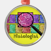 組織学者ギフト拡大細胞デザイン メタルオーナメント (正面)