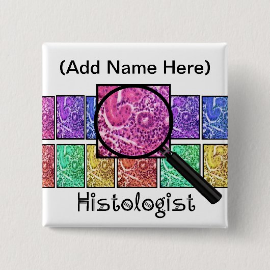組織学者ギフト拡大細胞デザイン 缶バッジ (正面)