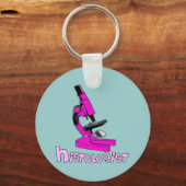 組織学者ギフト顕微鏡デザイン キーホルダー (正面)