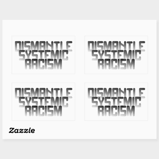 組織的な人種差別を取り除く 長方形シール (シート)