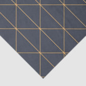 組織紙 – 幾何学的金ゴールドと薄紫パターン 薄葉紙 (詳細)