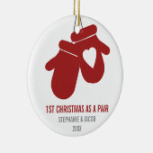 組|の休日として初めてのクリスマス セラミックオーナメント (右)