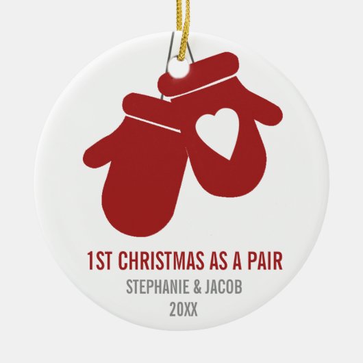 組|の休日として初めてのクリスマス セラミックオーナメント (正面)