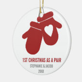 組|の休日として初めてのクリスマス セラミックオーナメント (左)