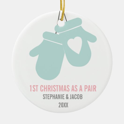 組|の休日として初めてのクリスマス セラミックオーナメント (正面)