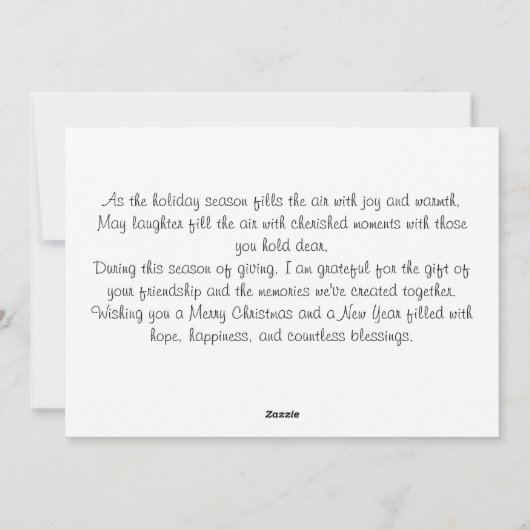 絆を祝して：心からのホリデーウィッシュ シーズンカード (裏面)