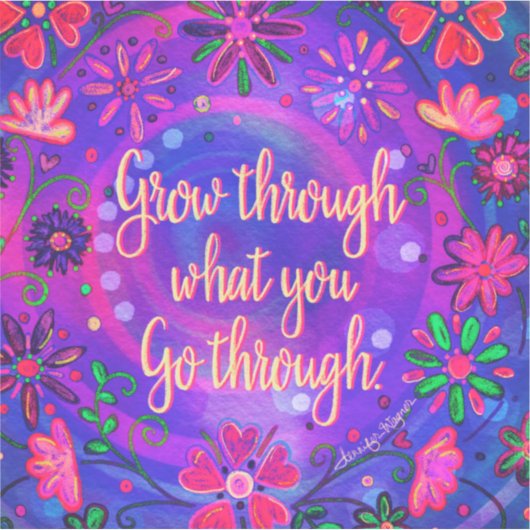 経かわいらし験を通じてフローラが成長する シール (正面)