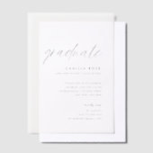 経モダンミニマル験パーティー ベラム紙招待状 (オフセット)