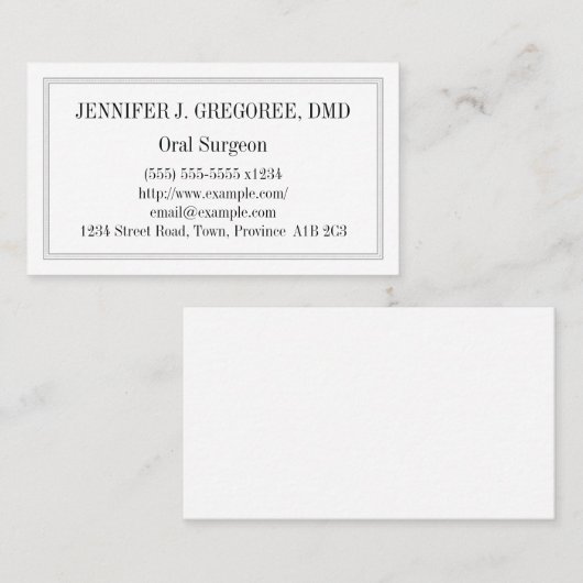 経口シンプル外科医の名刺 名刺 (正面/裏面)