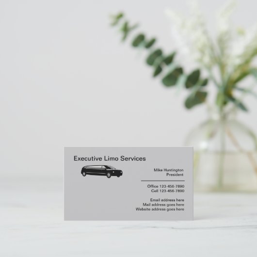 経営企業のリムジンサービス 名刺 (スタンド正面)