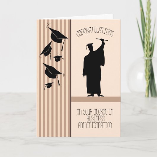 経営学の学位を取得するためのカード カード (正面)
