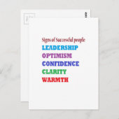 経営陣引用文リーダーシップに関する英知の言葉 ポストカード (正面/裏面)