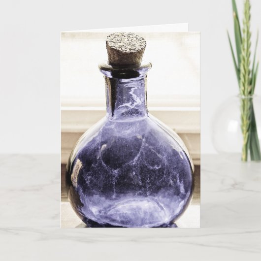 経年劣化の青いボトル カード (正面)