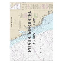 経度航海の緯度プンタゴルダフロリダ テーブルクロス