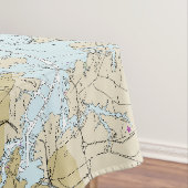 経度航海の緯度ボルチモアMD テーブルクロス (インサイチュ)