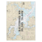 経度航海の緯度ボルチモアMD 12281 テーブルクロス (正面)