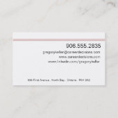 経歴開発の名刺-プロフェッショナル 名刺 (裏面)