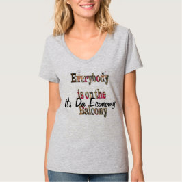 経済だ全員バルコニーTシャツに着ている Tシャツ