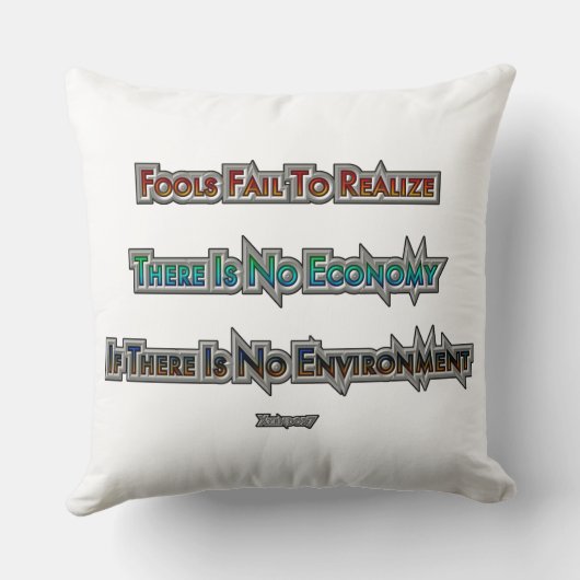 経済と環境 クッション (裏面)
