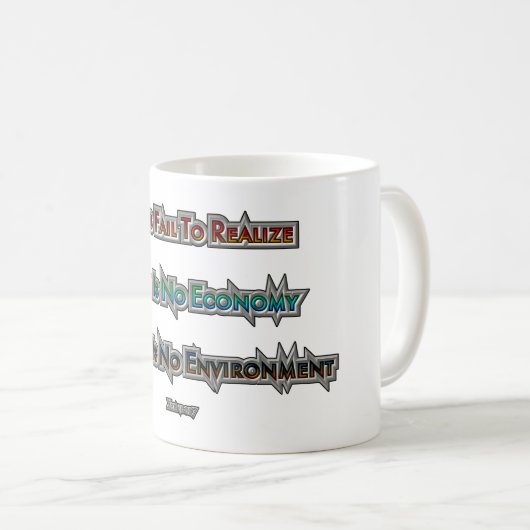 経済と環境 コーヒーマグカップ (正面右)