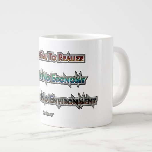 経済と環境 ジャンボコーヒーマグカップ (正面右)