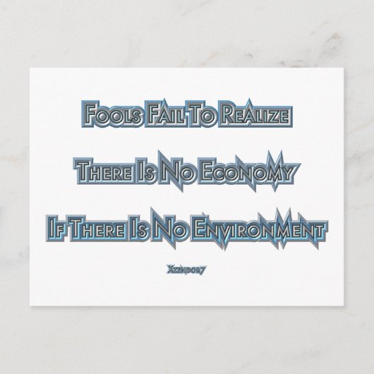 経済と環境 ポストカード (正面)